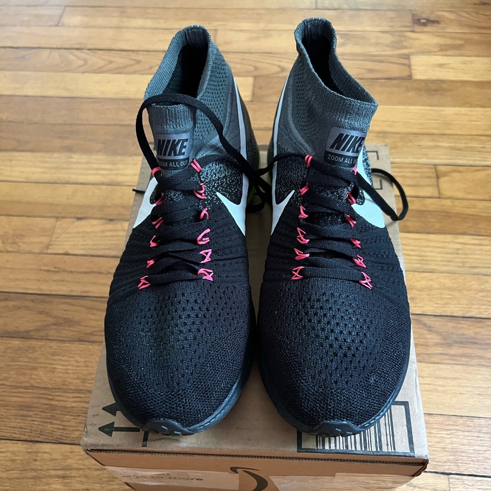 Nike Zoom All Out Flyknit “black white volt”. Sz 11